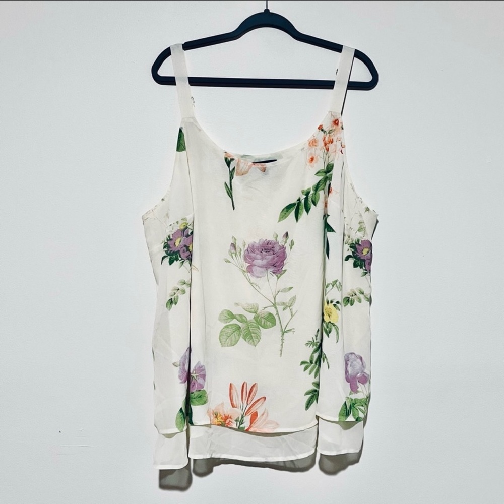 Lane Bryant Floral Sleeveless Tank Style Blouse size 28